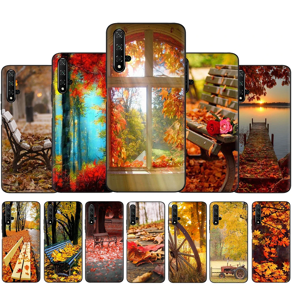 Силиконовый чехол для Huawei Честь 6A 7X 8C 8X 8A 8 9 10 Lite вид 20 30 V30 9X Pro 20S задняя крышка поздней осени|Бамперы| | АлиЭкспресс