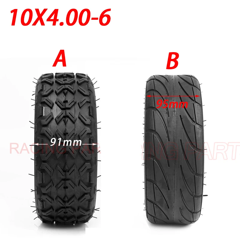 10x4.00-6 Tubeless Vacuum Tire For Electric Scooter Balance Car Mini Motorcycle 10*4.00-6 Anti Slip Off-road Tire Vacuum Tire Electric Vehicle Tire