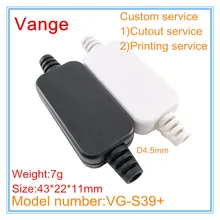 10 шт./лот проволока протектор экструдированный Чехол черный ABS Пластиковый материал корпус коробка 43*22*11 мм для провода продукта