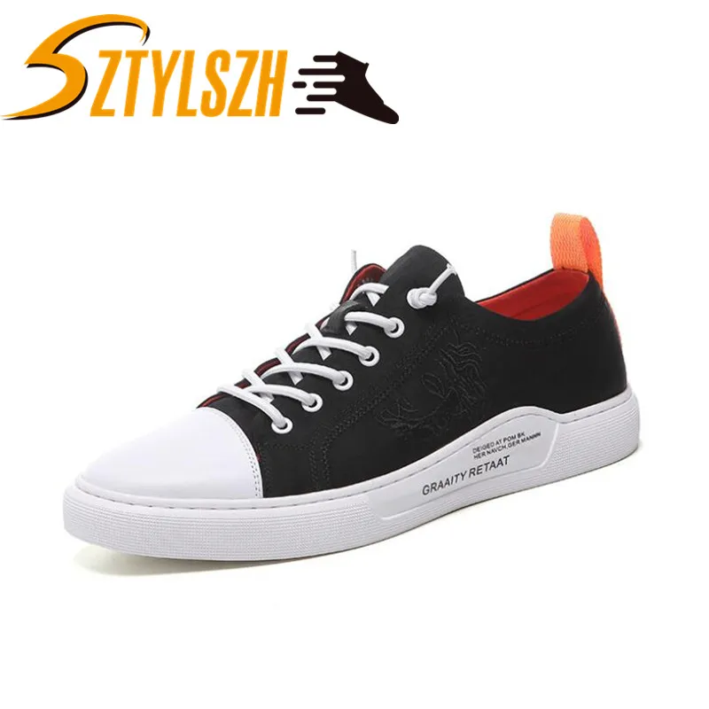 New Men Embroidery Little White Shoes Light Classic Fashion Casual Shoes Men Sneakers Sports canvas shoes Zapatos De Hombre