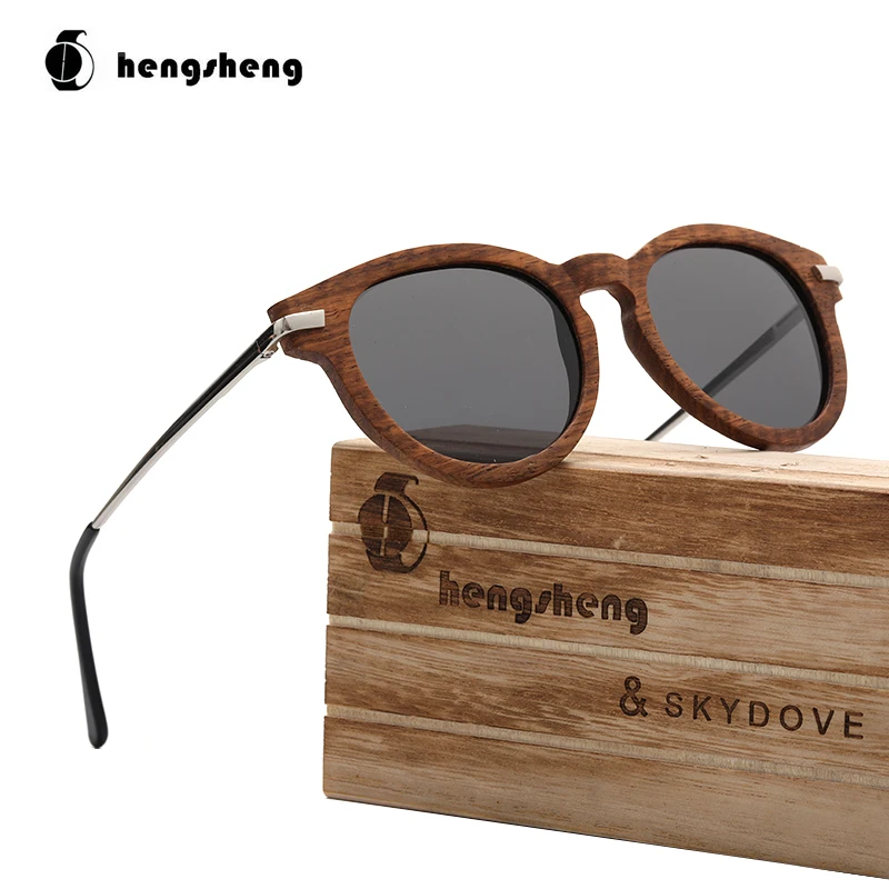 

SKYDOVE Pilot Rose Wood Frame Sunglasses Men Luxury Sunglasses 2020 Polarized Sun Glasses Women Oversized
