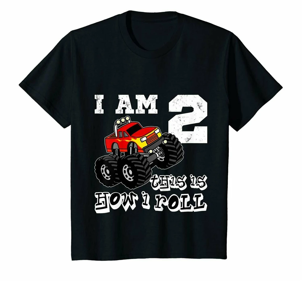 Kids 2 Years Old 2Nd Birthday Monster Truck Car Shirt Boy Be Fashion Tee | Мужская одежда