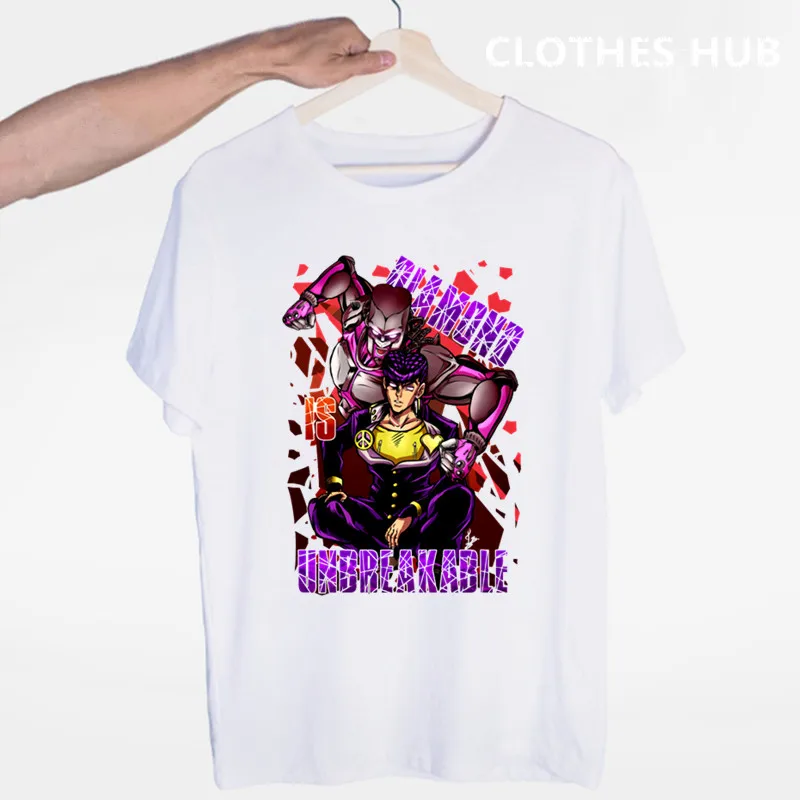 JoJo необычные приключения, забавные футболки для мужчин/женщин, японская футболка с аниме-принтом, повседневная футболка Jojo, хип-хоп топы, футболки для мужчин/женщин