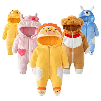 

6 12 18 Months Winter Baby Girls Boys Rompers Cartoon Pijama Bebe Animal Costumes Infantial Jumpsuit Toddler Baby's Sleepwear
