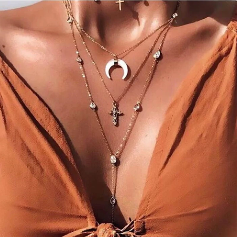 Mavis Hare Newest Stainless Steel Cross Necklace Cross Pendant for Woman Girl as Mother's Day Gift