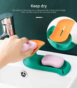 

1pcs Rotating Soap Box Wall-Mounted Soap Holder Hanging Soap Dish Rack Bath Shower Sponge Soap Tray Plastic Soap Storage Rack