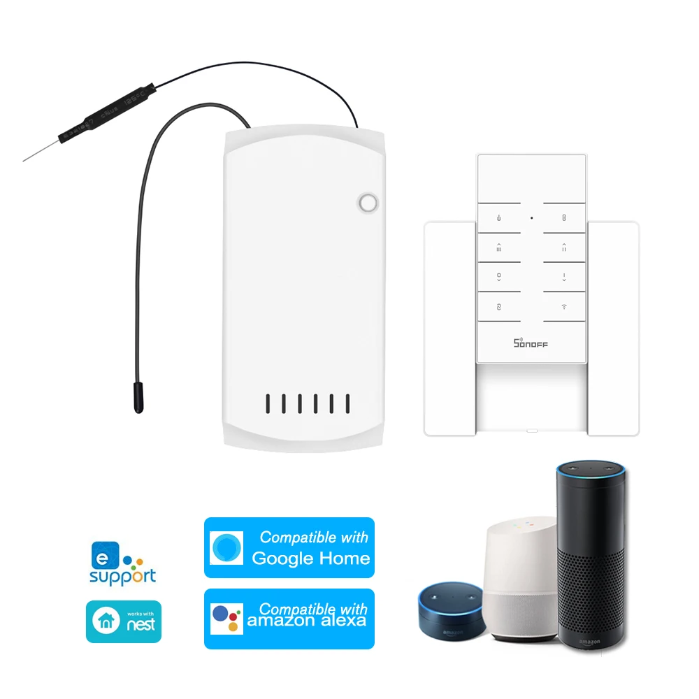 SONOFF-IFan03+ RM433+ база Wi-Fi потолочный вентилятор светильник управление Лер Интеллектуальный переключатель Светодиодная лампа умный контроль для google home alexa гнездо