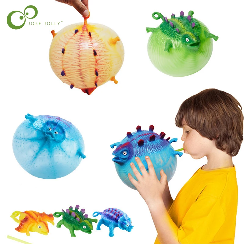 Детские забавные игрушки динозавров, тревога, стресс, облегчение, надувной воздушный шар с динозавром, сжимающий шар, детские Новые Вечерние подарки ZXH