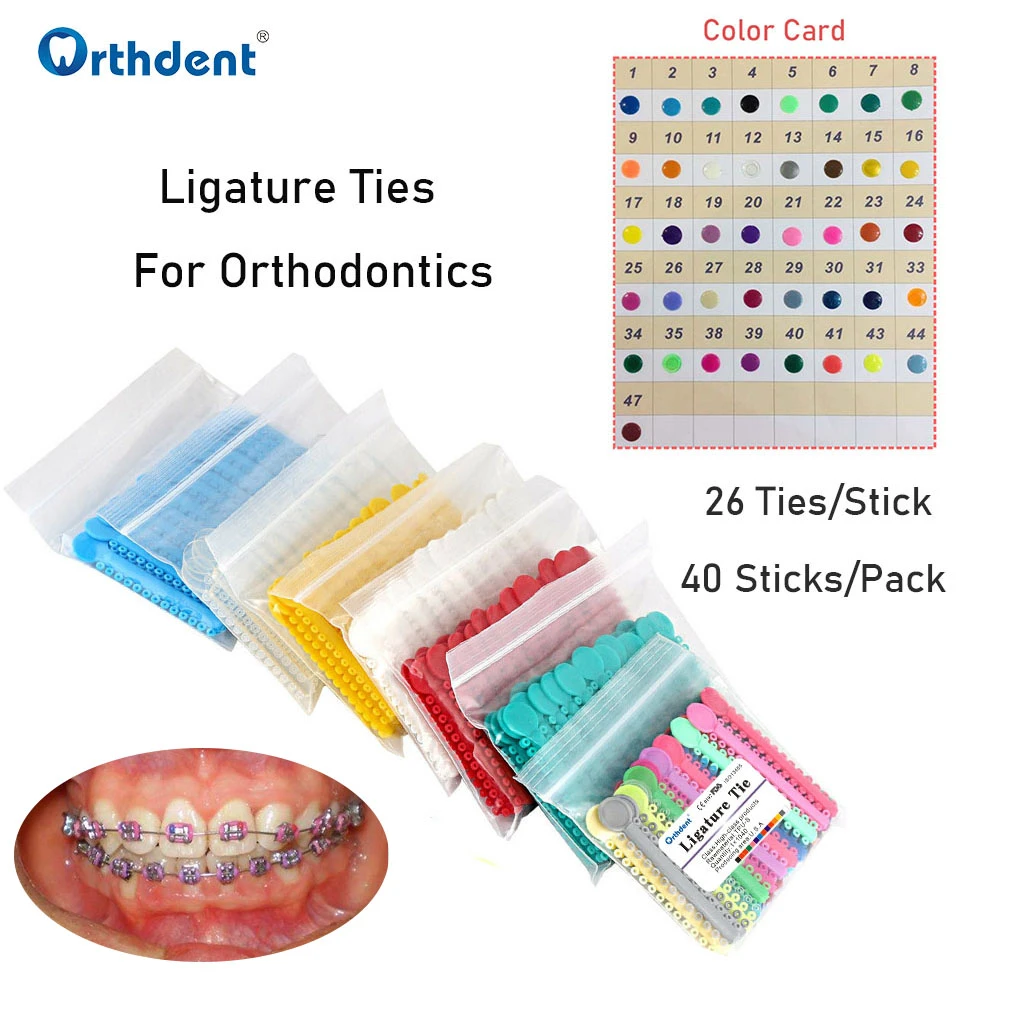 Orthdent 1040 Pcs/pack Dental Ligature Ties Orthodontics Appliance