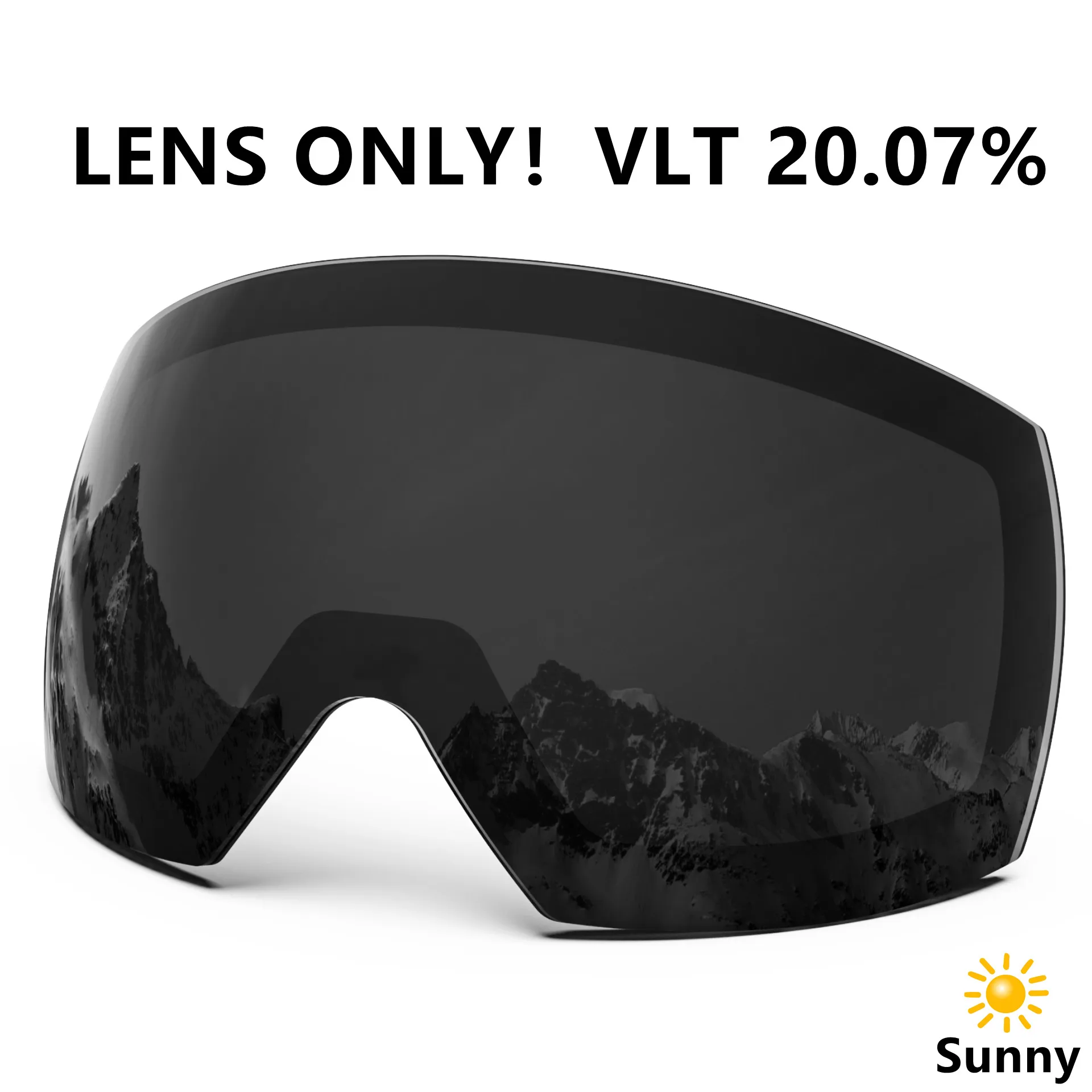 Professional Magnetic Ski Goggles with Double Layers and Anti-fog UV Protection