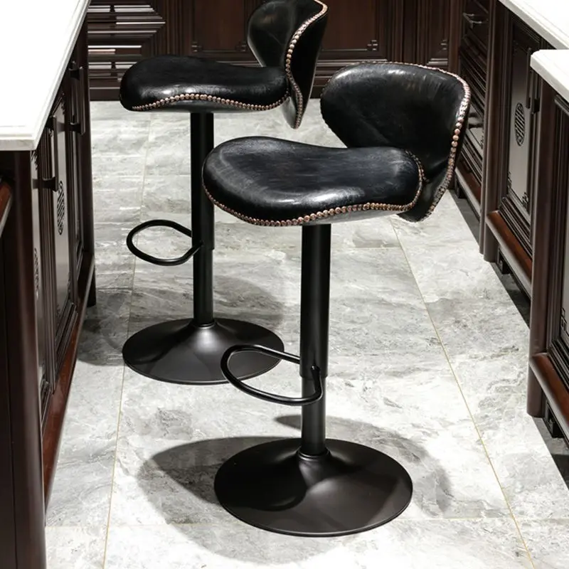 

Simple Bar Table Lifting Rotating Chair Front Desk High Foot Stool Household Ballroom