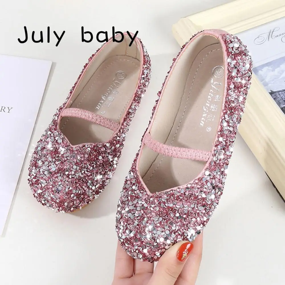 July baby/Новинка Обувь принцессы для девочек Детская обувь малышей Кожаная с мягкой