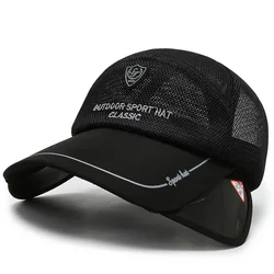 Retractable Wide Brim Beach Sun Visor Hat Lightweight Breathable Sports Hat Thin Cooling Baseball Hats Mesh Baseball Cap