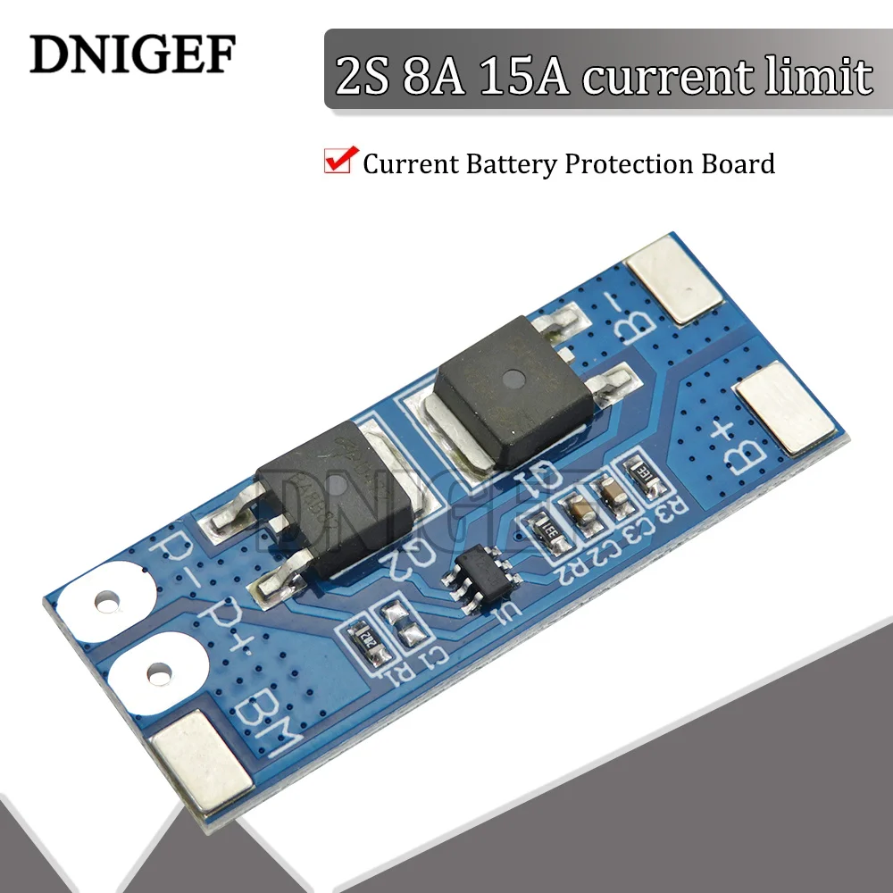 18650 BMS 2S 8A Li-Ion 7 4 V 8 PCM 15A Защитная плата пикового тока Bms Pcm для литий-ионного