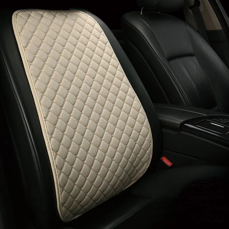 1 beige backrest Автомобильное сиденье Подушка, чехол для сиденья автомобиля спинка сидения Подушка Мат для авто передний аксессуары для интерьера универсальная защита - Название цвета: 1 beige backrest