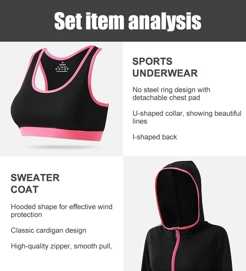 5PC Yoga Set Sports Wear For Women Gym Clothing Fitness Leggings Bra Women's Sports Suits Workout Outfit Running Clothes Set