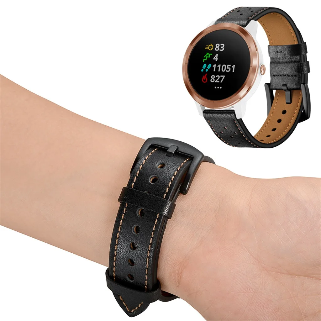 Cave style Кожаный ремешок для наручных часов, сменный ремешок для Garmin vivoactive, ремешок для часов, фитнес-трекер, Прямая поставка# G20