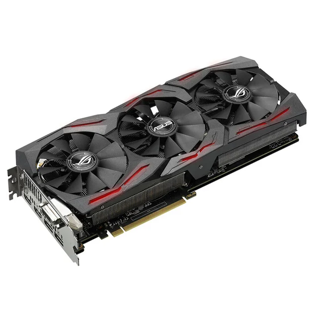 $US $269.44  ASUS ROG-STRIX-RX590-8G-GAMING game graphics used original 90%new