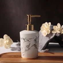 480 мл 360 мл мраморная текстура керамический дозатор жидкого мыла аксессуары для ванной комнаты шампунь гель для душа бутылка лосьон дезинфицирующее средство Бутылка
