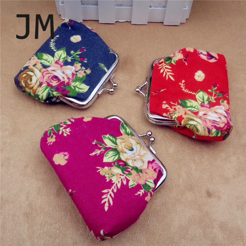 JM Mini Purse Women Canvas Bag Retro Vintage Flower Small For Girls Ladies Coin Wallet Female Bags |