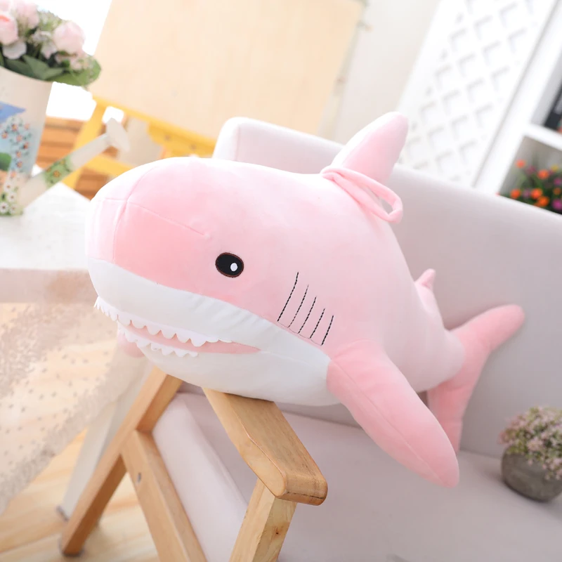 

Plush Stuffed Toy Kids Shark Cushion Pillows Decorative Short Animal Reading Pillow Toys Home Decor Girls Gifts