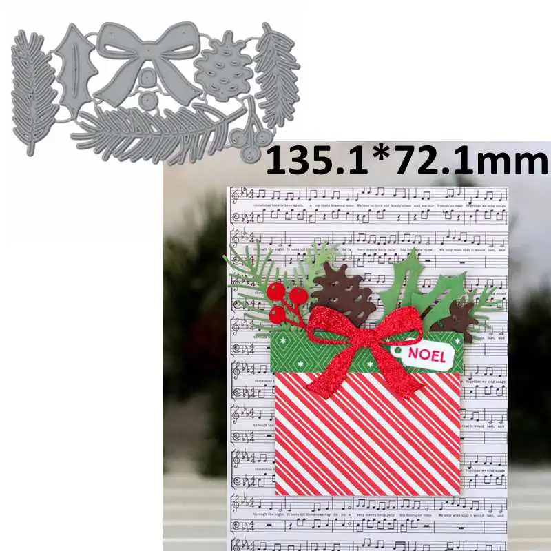 H4581 Металлические Вырубные штампы Счастливого Рождества квадратная сцена солнце Гора Искра Скрапбукинг DIY ремесло карты Альбом изготовление новых штампов - Цвет: H4581