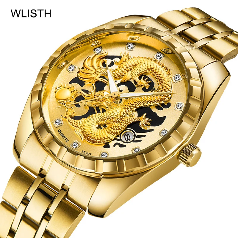 Кварцевые Брендовые мужские часы Роскошные Бизнес водонепроницаемые наручные с