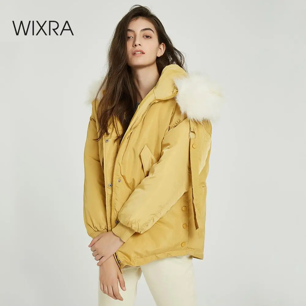 Wixra, Женская парка, повседневная верхняя одежда, осень-зима, однотонное пальто с капюшоном, зимняя куртка, женские меховые пальто, женские куртки, зима