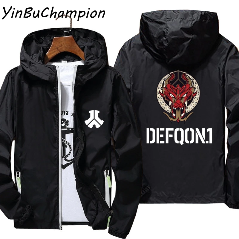 Men'sJacket Bomber Windbreaker Defqon.1 Streetwear Coat Thin Reflective Sunscreen Jacket Defqon Ultra-light Plus Size 6XL 7XL | Мужская