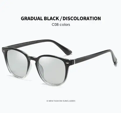 VCKA интеллектуальные фотохромные поляризованные солнцезащитные очки для мужчин и женщин День ночного видения вождения UV400 Хамелеон обесцвечивание солнцезащитные очки - Цвет линз: Discoloration lens