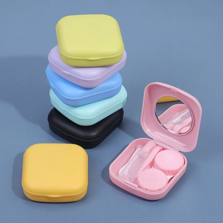 Travel Essentials: Mini Contact Lens Case with Mirror - Compact & Convenient