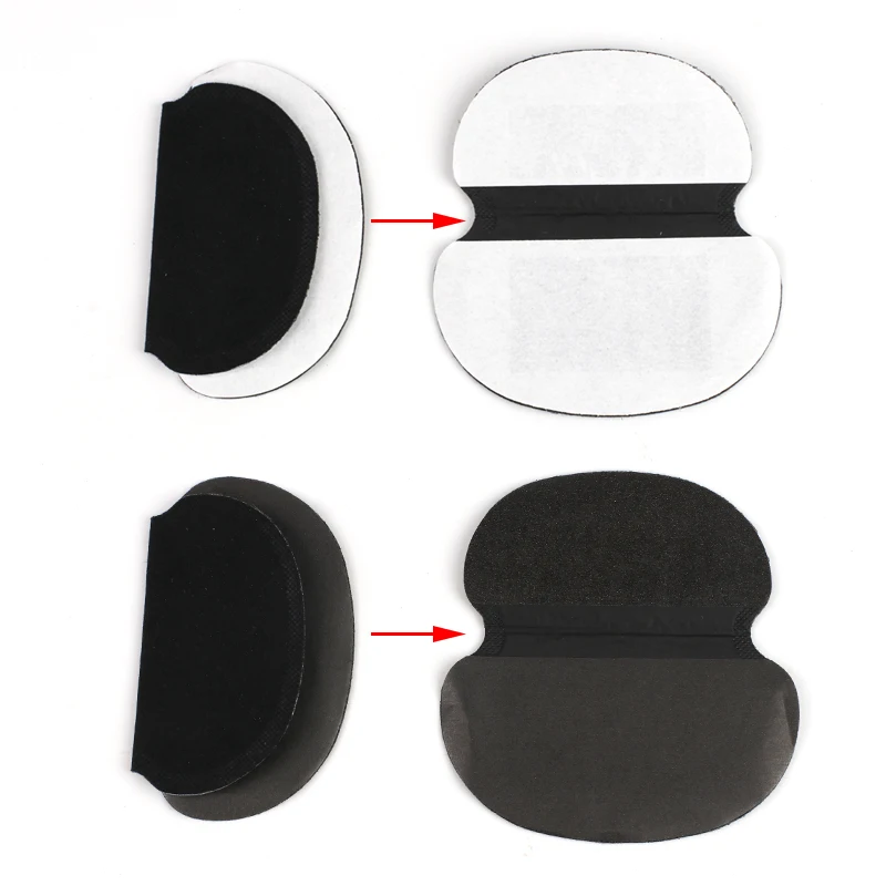 100Pcs (50Pairs) Disposable Sweat Pads Black Non-woven Fabrics Underarm Anti Sweat Absorbing Shield Guard Armpits Sticker Gasket