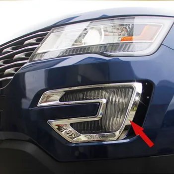 

2 Pcs Brand New ABS Chrome Car Front Fog Light Lamp Cover Trim Trims Fit For Ford Explorer 2015 2016 2017