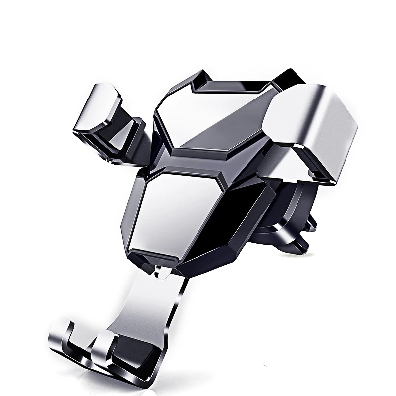 silver Автомобильный держатель AOZBZ Gravity для телефона в автомобиле, крепление на вентиляционное отверстие, без магнитного держателя для мобильного телефона, подставка для сотового телефона, серебристый, золотистый - Цвет: silver