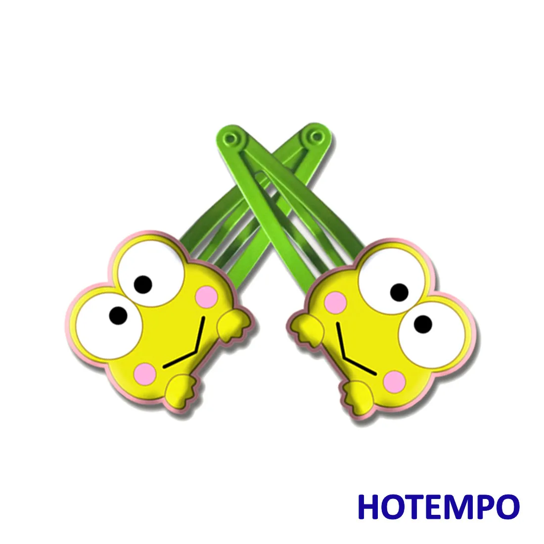 PVCFJ-DYWT-GN-LR2P Япония милый мультфильм Kerokero Keroppi волосы для куклы аксессуары Kawaii лягушка шпильки эластичные волосы резинки клип для детей подарок - Цвет: PVCFJ-DYWT-GN-LR2P
