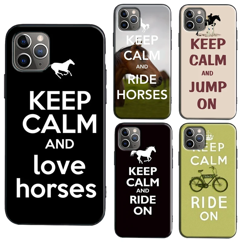 Чехол из ТПУ для iPhone XR X XS Max 11 13 Pro 12 mini 6S 7 8 Plus SE 2020 с надписью Keep Calm and Ride | Мобильные