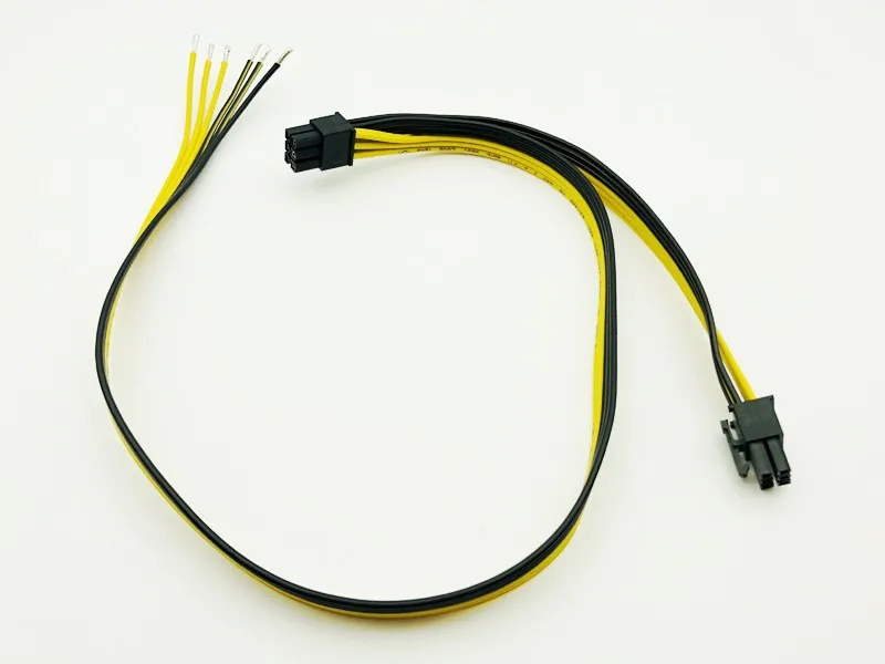 50+20cm Dual 6pin Power Cable for DELL2950 1470 Series Server Power Conversion Graphics Card Cables Power Supply for BTC Mining