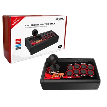 

New Usb Rocker Game Controller Arcade Joystick Fight Ara For Swtich / Ps3 / Pc / Android 4 In 1 Arcade Fight Stick