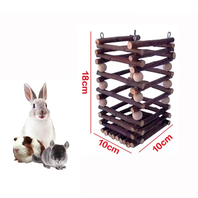 Wooden Hay Manger Grass Frame Pet Toy Trough Feeder for Rabbits Chinchilla Hamster Guinea Pigs 1