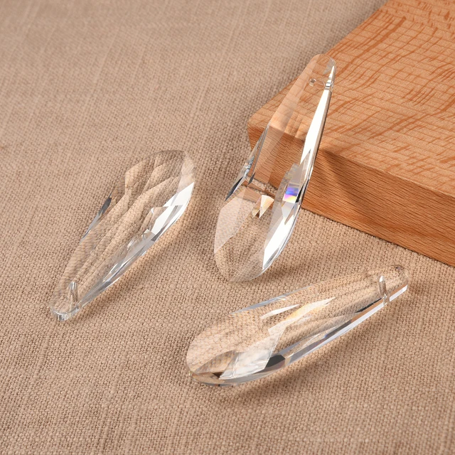 200 Perline Di Vetro A Goccia Trasparenti 6x12mm - Forate Per Lampadari, Gioielli Fai Da Te, Cristallos - Foto 8