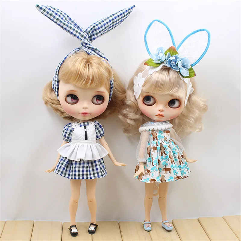 1/6 bjd кукла милый медведь шаблон платье с животным ухом головной убор и модная шаль