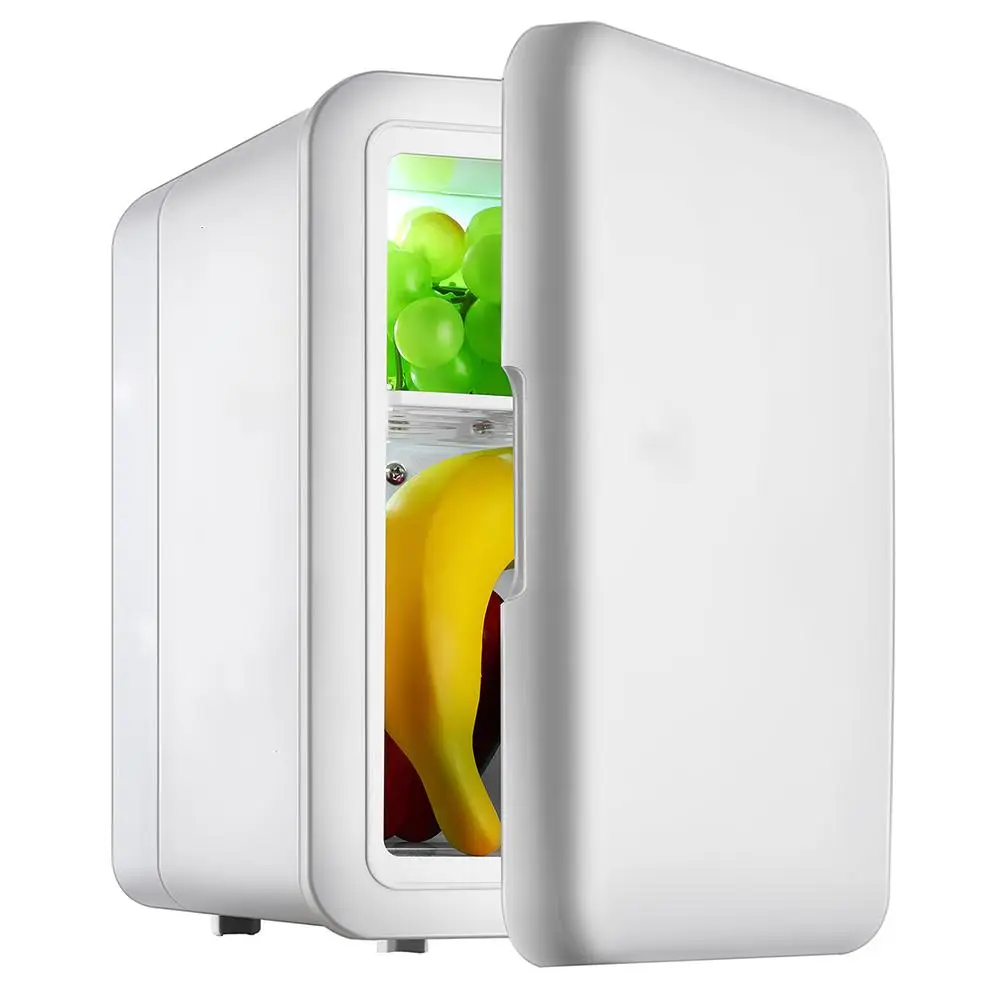 Портативный 4 л мини дома и автомобиля двойного Применение крайне низкий уровень шума холодильники низкие Шум Авто холодильник морозильник охлаждение, отопление коробка холодильник