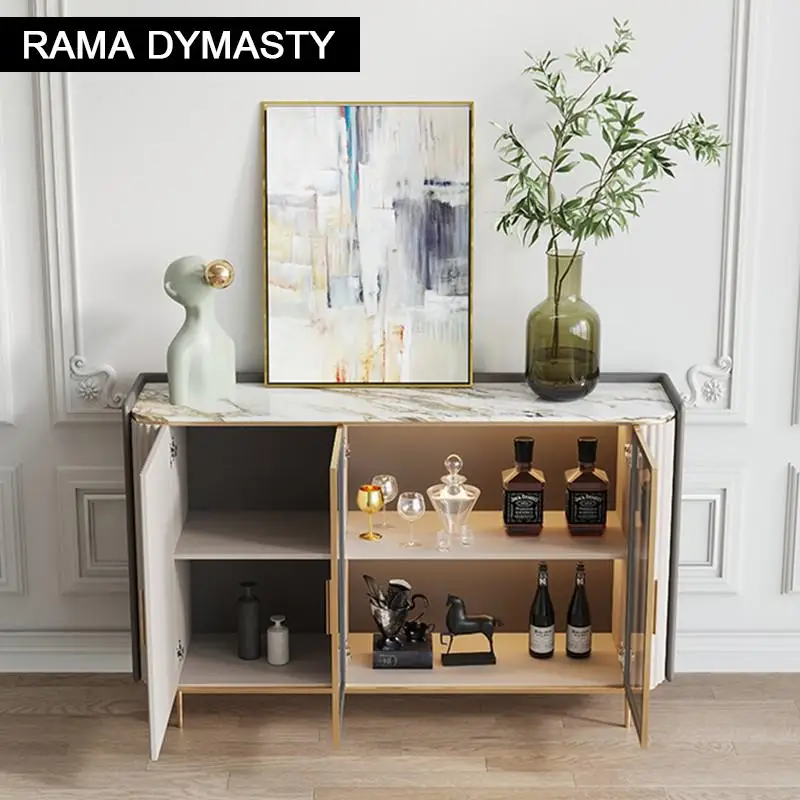 Modern and simple slate light luxury dining side cabinet small apartment storage cupboard restaurant wine cabinet