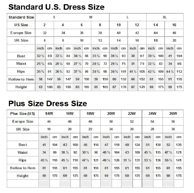 Standard-Size-chart
