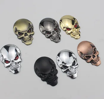 

Auto inerior Skull sticker Body label Three-dimensional rear logo for car