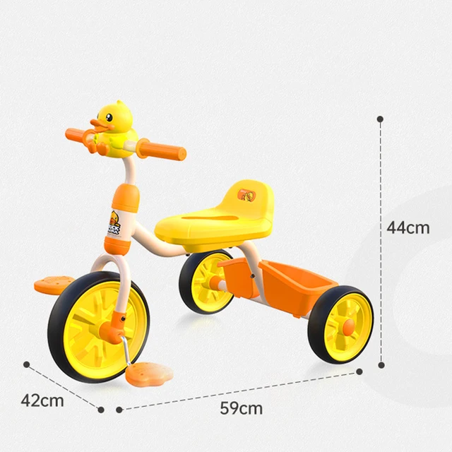 The New Cartoon Little Yellow Duck 1-6 Years Old Children's Tricycle Comfortable and Stable Anti-rollover Baby Pedal Bicycle 6