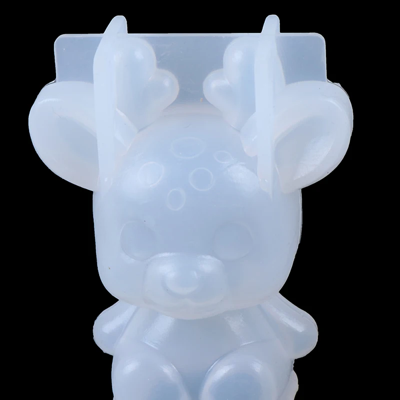 3D силиконовая форма в виде животных Diy Геометрическая Стерео Медведь Олень кошка тигр орангутанг форма украшение форма для торта инструмент