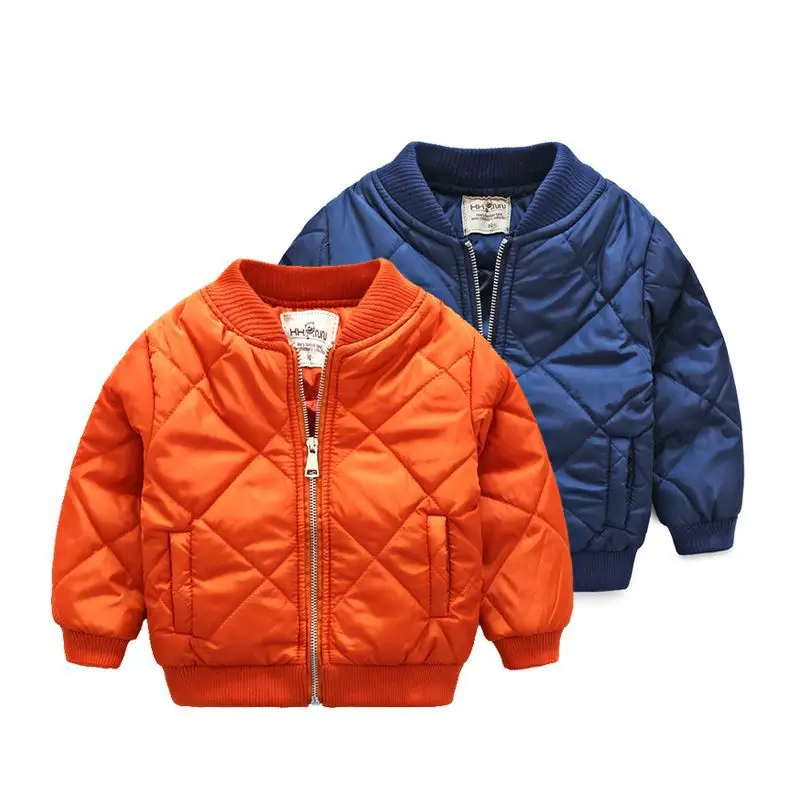 

Childrenswear Winter Style BOY'S Quilted Cotton Coat 2019 New Style Children Thick Coat Baby Solid Color Cotton-padded Jacket Co