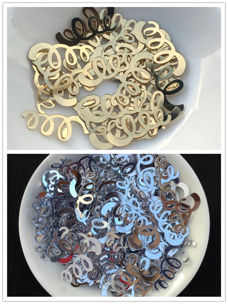 10g/Bag 8*20mm Coloured Ribbon Shape Sequins PVC Paillettes Decorate Sequin DIY Wedding Sewing Craft Lentejuelas Accessories