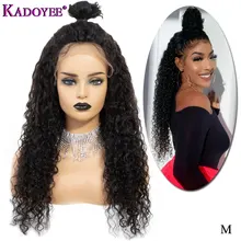 Бразильские вьющиеся волосы на кружеве, парики из человеческих волос, предварительно выщипанные с детскими волосами, волосы remy, парик на шнурке 13*4, вьющиеся парики для черных женщин